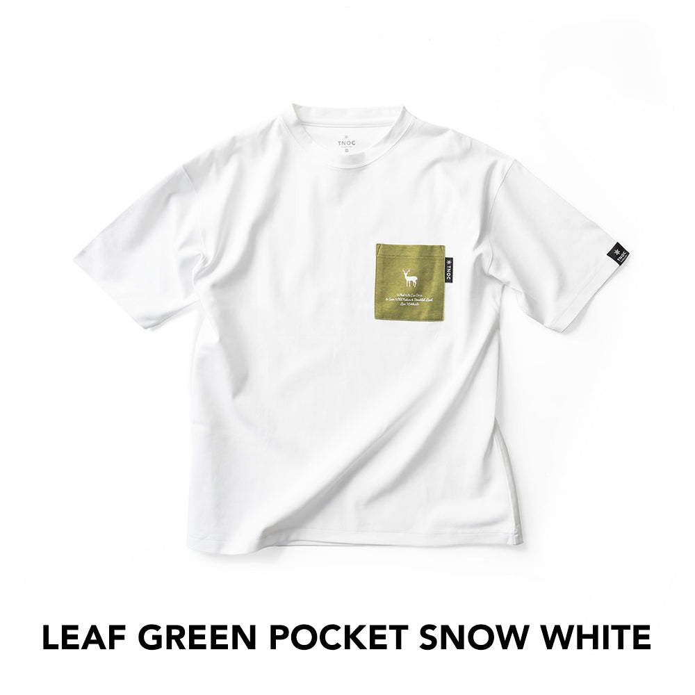 TNOC THE TEE PONTE / LEAF GREEN POCKET SNOW WHITE