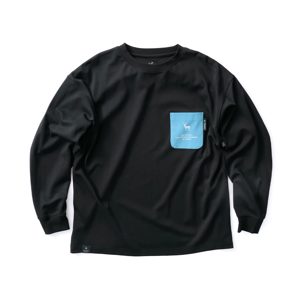 TNOC THE TEE LONG SLEEVE PONTE NIGHT BLACK / R-POCKET