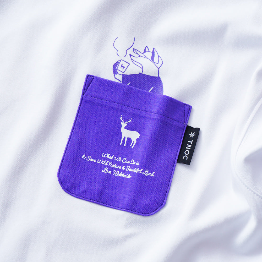 TNOC THE TEE LONG SLEEVE PONTE NORTHERN CONTINENT R-POCKET  SNOW WHITE