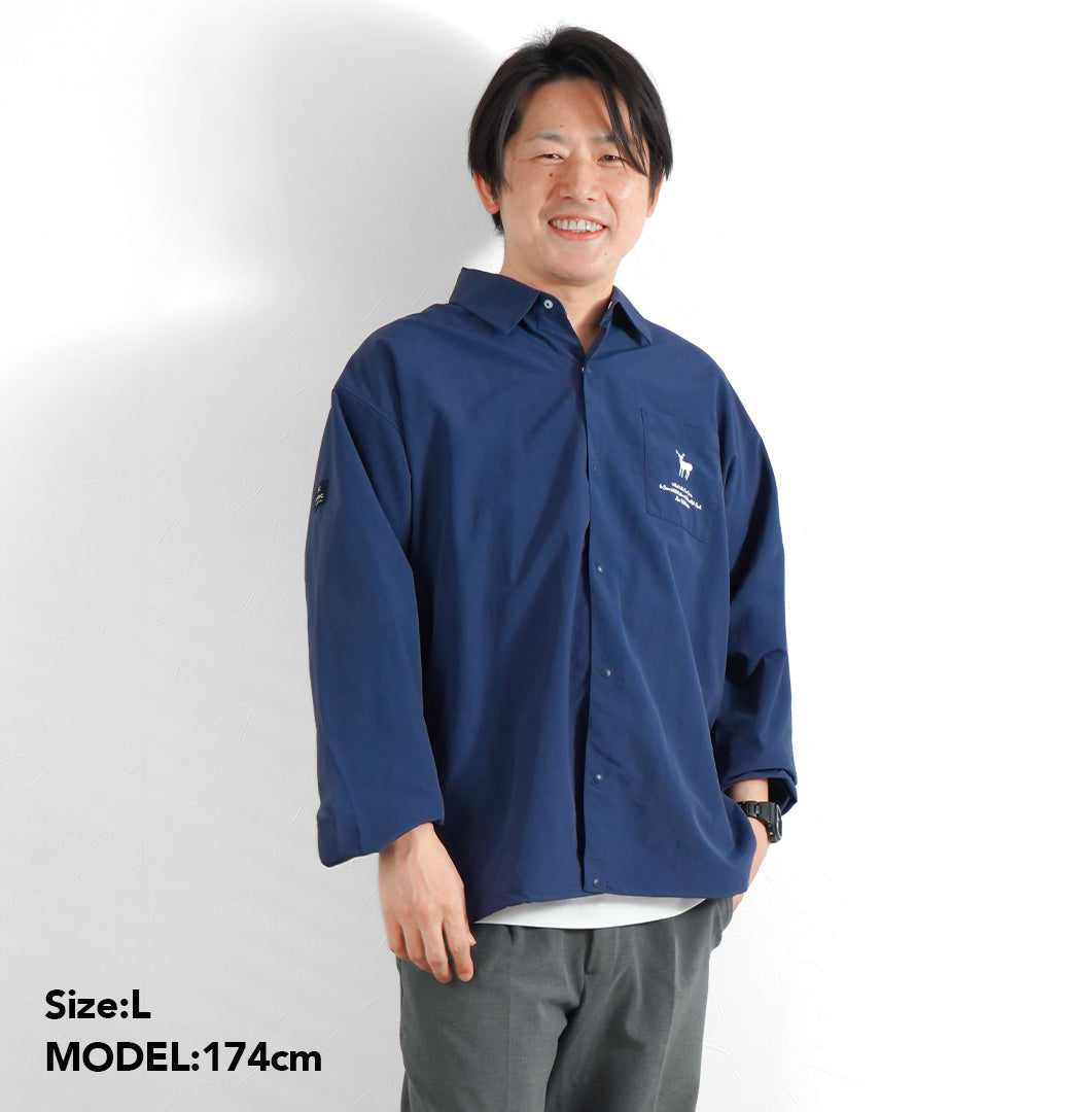 アウターノウン コットン 長袖シャツ XS/S TP/P ネイビー /ES Men's Outerwear