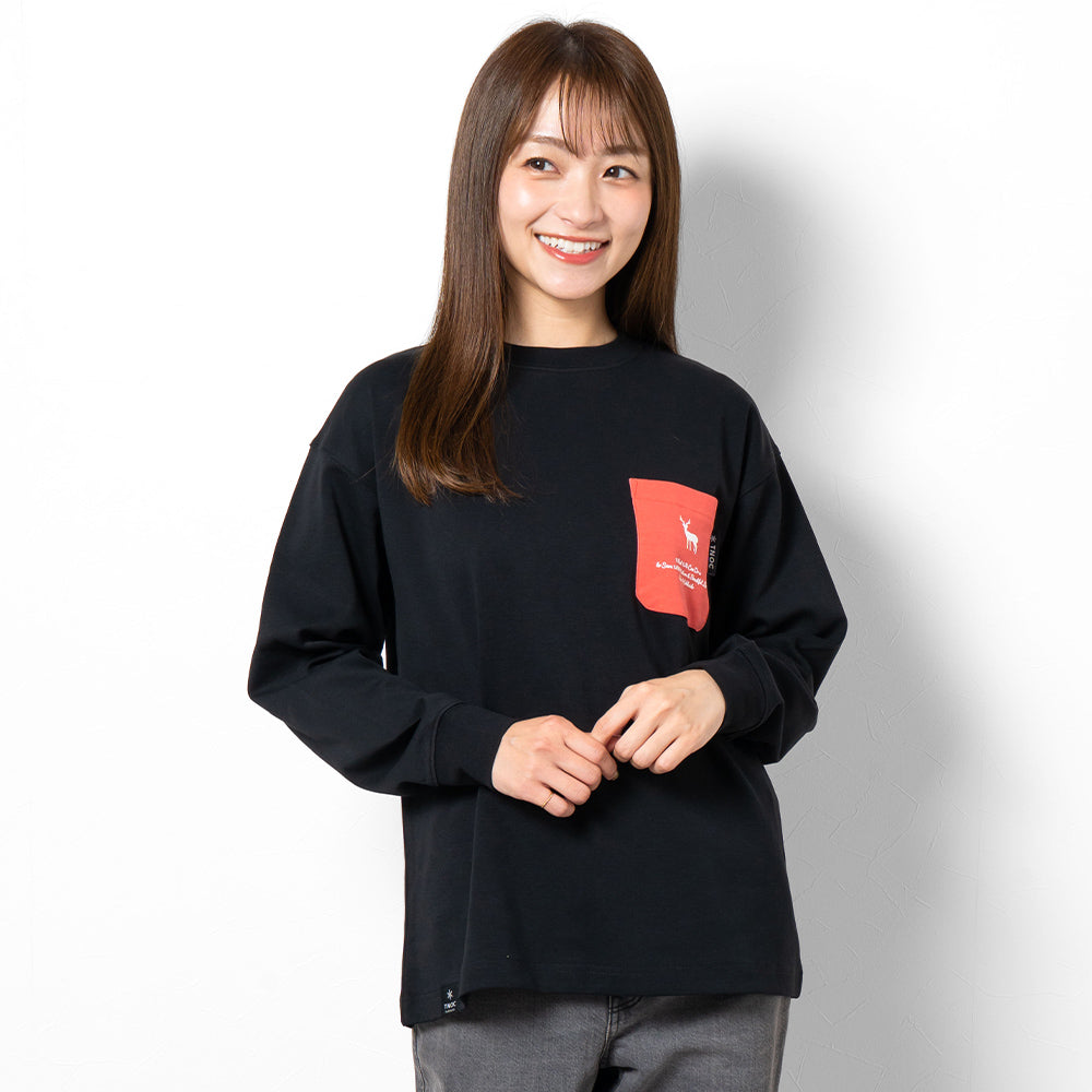 TNOC THE TEE LONG SLEEVE PONTE NIGHT BLACK / R-POCKET