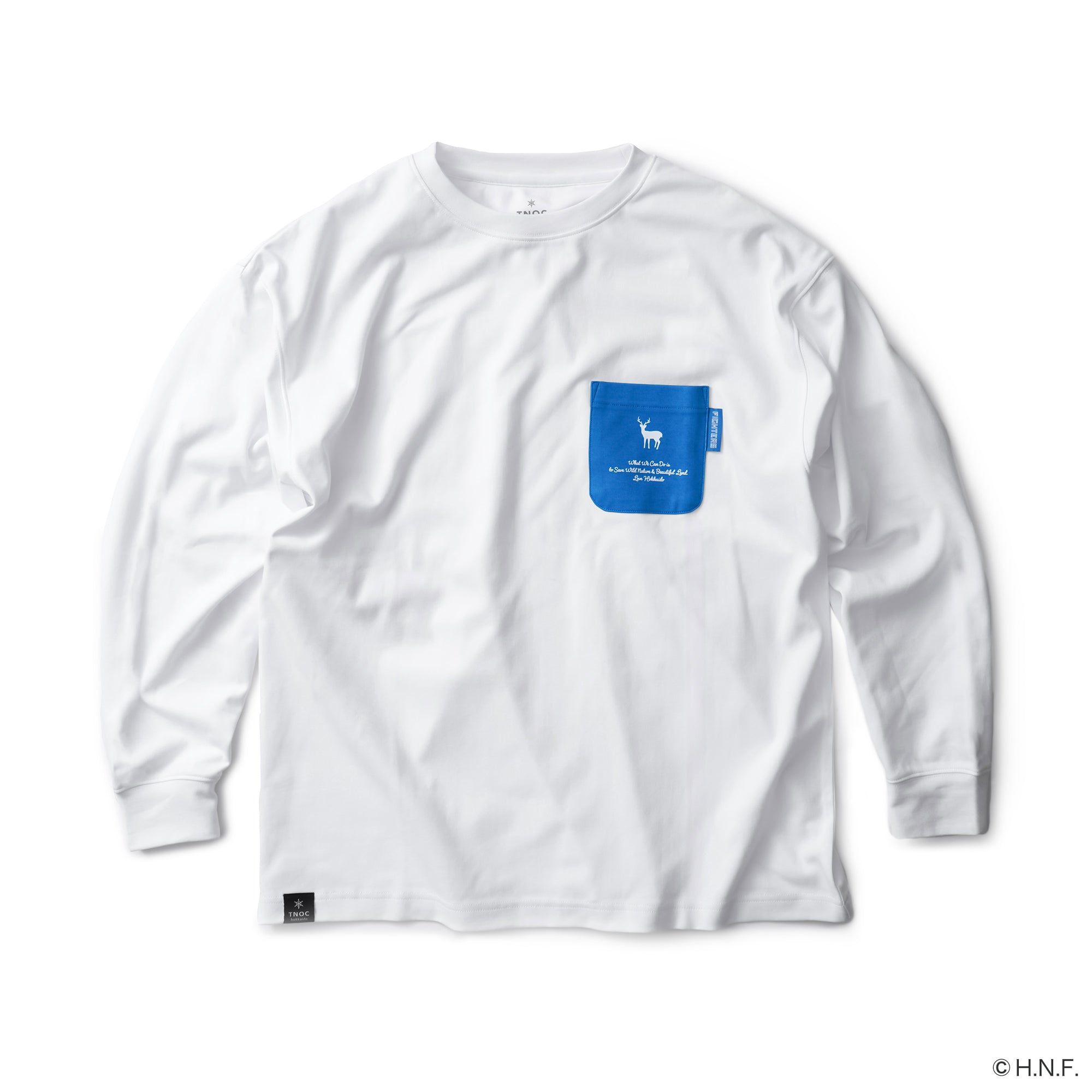 F/MODE TNOC THE TEE LONG SLEEVE PONTE SNOW WHITE /  R-POCKET