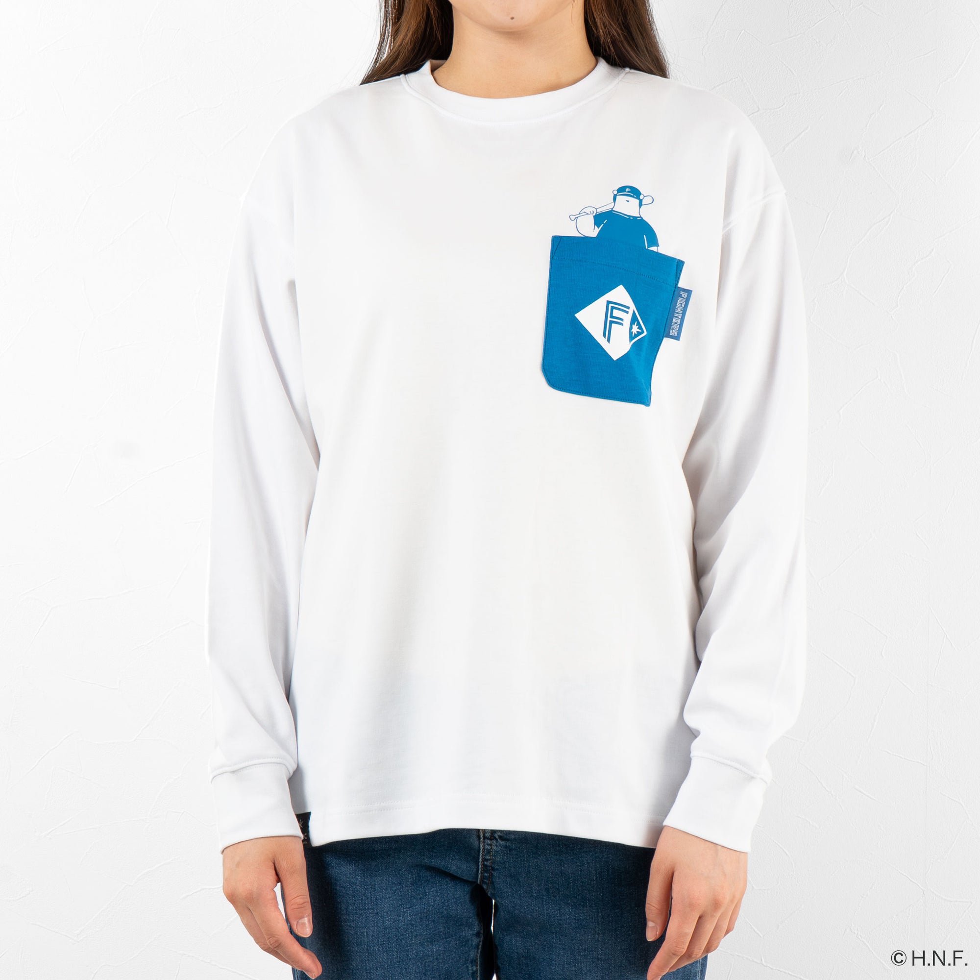 F/MODE TNOC THE TEE LONG SLEEVE PONTE  / NORTHERN CONTINENT R-POCKET SNOW WHITE