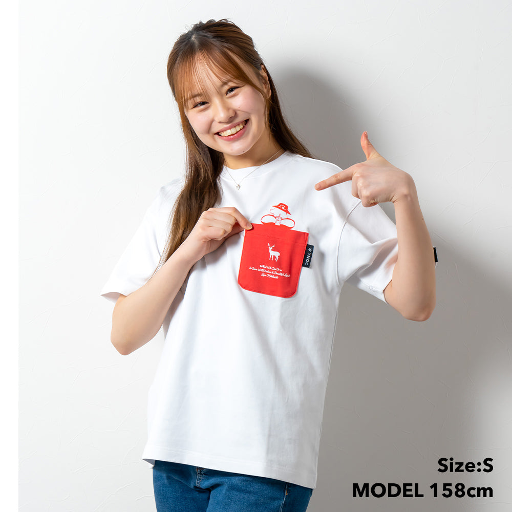 TNOC THE TEE PONTE NORTHERN CONTINENT R-POCKET  SNOW WHITE