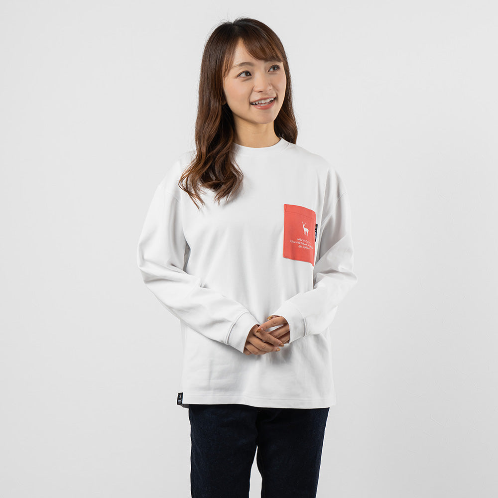 TNOC THE TEE LONG SLEEVE PONTE / BEETS RED POCKET