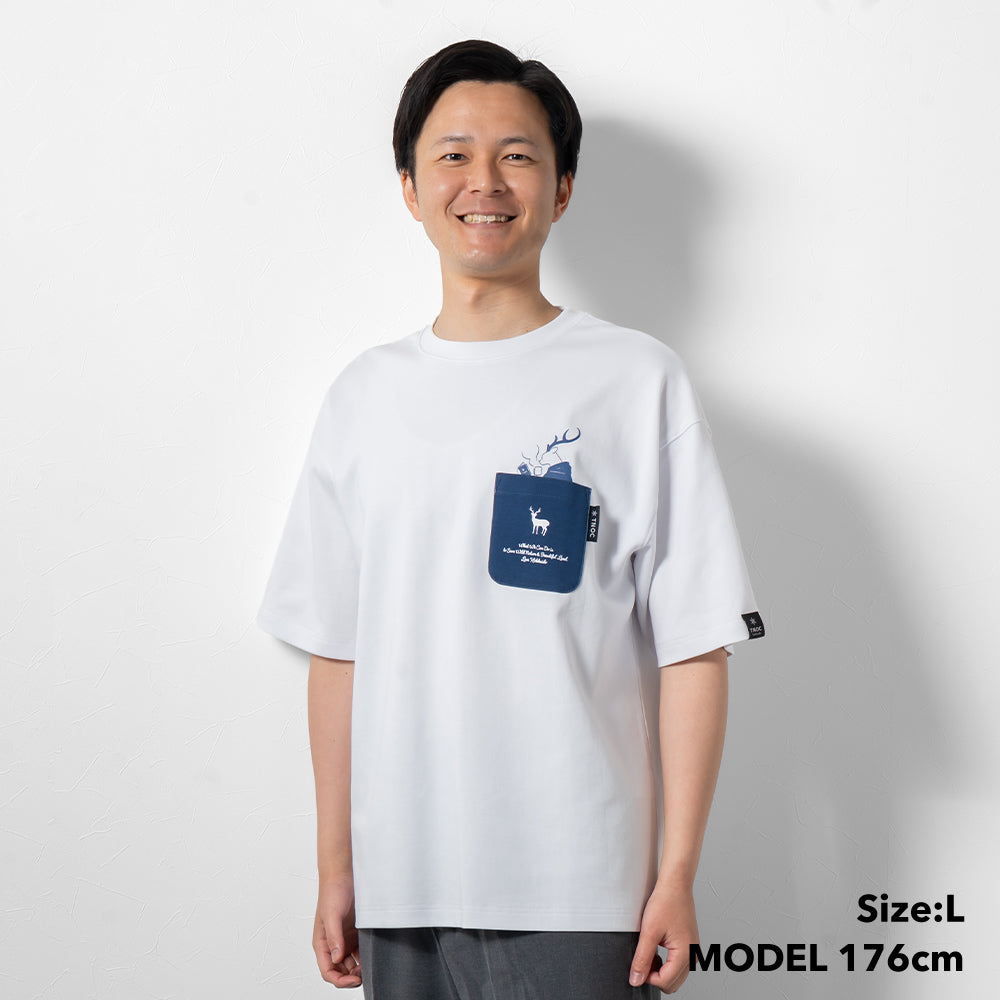 TNOC THE TEE PONTE NORTHERN CONTINENT R-POCKET  SNOW WHITE