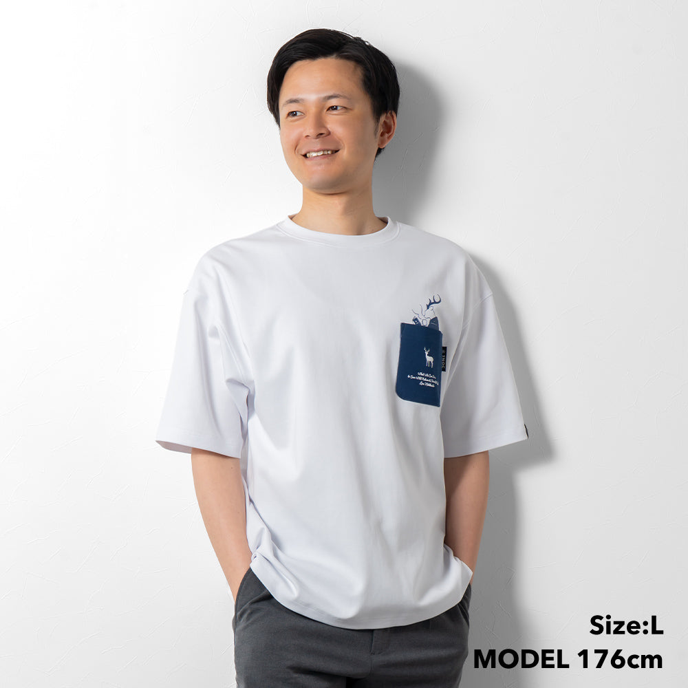 TNOC THE TEE PONTE NORTHERN CONTINENT R-POCKET  SNOW WHITE