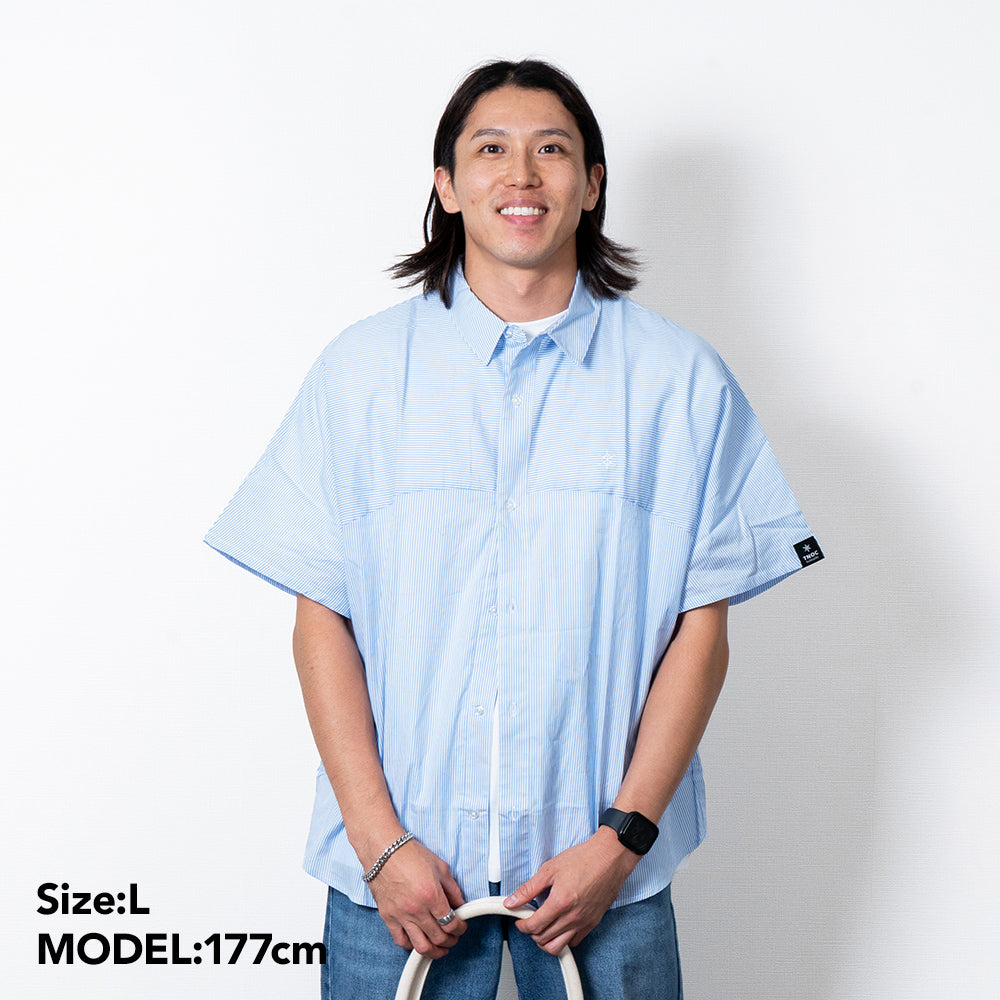 TNOC THE SHIRT BIG SHAPE SHORT SLEEVE STRIPE